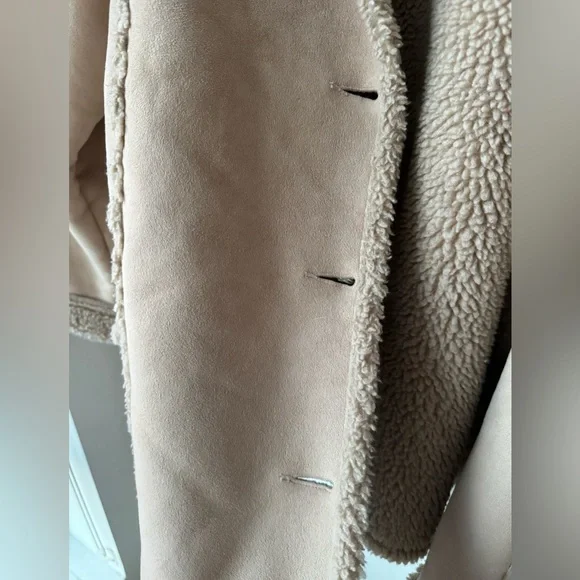 LL Bean Suede Sherpa Jacket Size XL - Picture 7 of 9